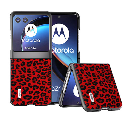 Silikon Hülle Handyhülle Gummi Schutzhülle Flexible Leder Tasche BH2 für Motorola Moto Razr 40 Ultra 5G Rot