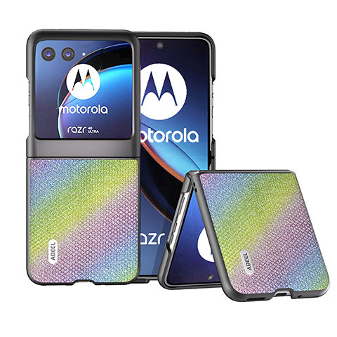 Silikon Hülle Handyhülle Gummi Schutzhülle Flexible Leder Tasche BH6 für Motorola Moto Razr 40 Ultra 5G Grün