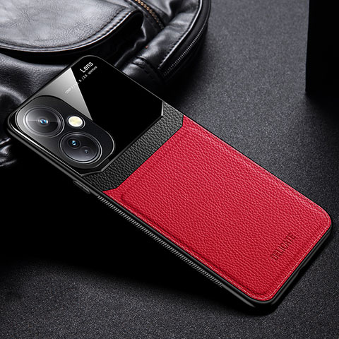 Silikon Hülle Handyhülle Gummi Schutzhülle Flexible Leder Tasche FL1 für OnePlus Nord CE 3 Lite 5G Rot