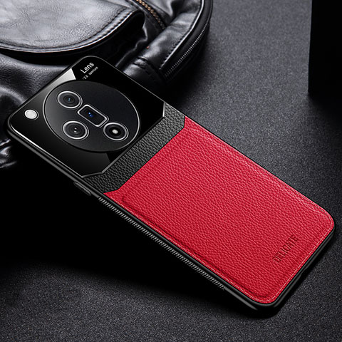 Silikon Hülle Handyhülle Gummi Schutzhülle Flexible Leder Tasche FL1 für Oppo Find X7 Ultra 5G Rot