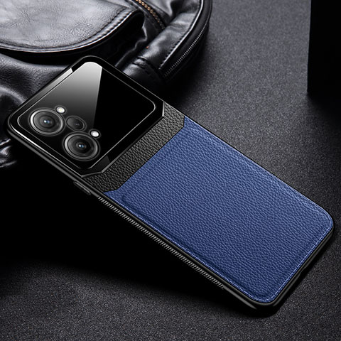 Silikon Hülle Handyhülle Gummi Schutzhülle Flexible Leder Tasche FL1 für Oppo K10 Pro 5G Blau