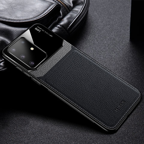 Silikon Hülle Handyhülle Gummi Schutzhülle Flexible Leder Tasche FL1 für Samsung Galaxy Note 10 Lite Schwarz