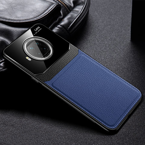 Silikon Hülle Handyhülle Gummi Schutzhülle Flexible Leder Tasche FL1 für Xiaomi Mi 10T Lite 5G Blau