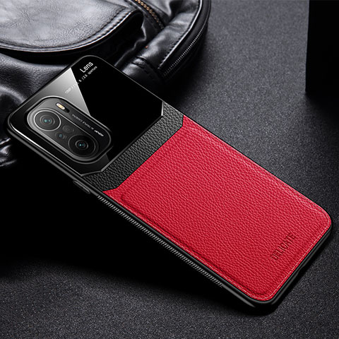 Silikon Hülle Handyhülle Gummi Schutzhülle Flexible Leder Tasche FL1 für Xiaomi Mi 11i 5G Rot