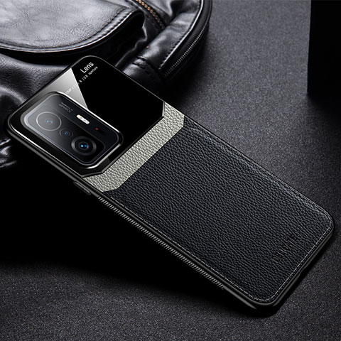 Silikon Hülle Handyhülle Gummi Schutzhülle Flexible Leder Tasche FL1 für Xiaomi Mi 11T 5G Schwarz