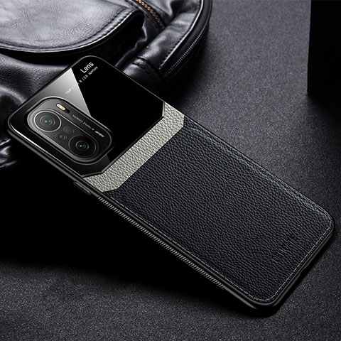 Silikon Hülle Handyhülle Gummi Schutzhülle Flexible Leder Tasche FL1 für Xiaomi Mi 11X 5G Schwarz