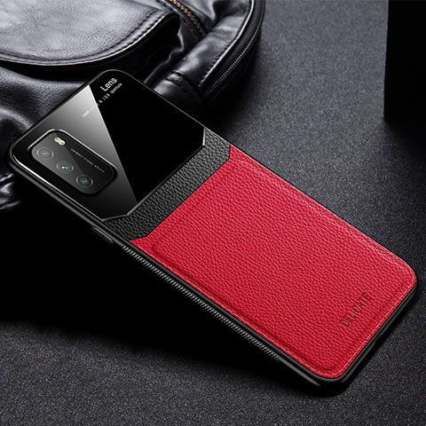 Silikon Hülle Handyhülle Gummi Schutzhülle Flexible Leder Tasche FL1 für Xiaomi Poco M3 Rot