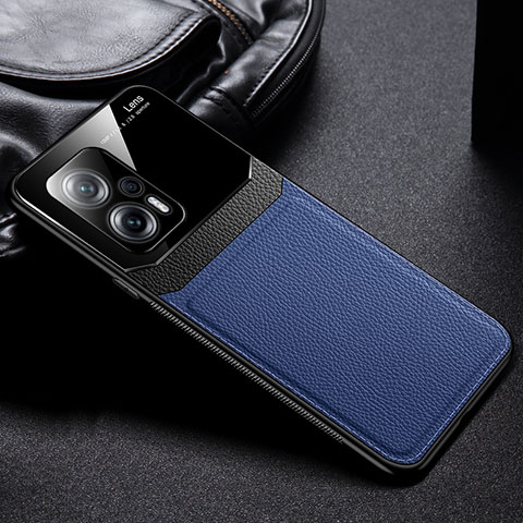 Silikon Hülle Handyhülle Gummi Schutzhülle Flexible Leder Tasche FL1 für Xiaomi Poco X4 GT 5G Blau
