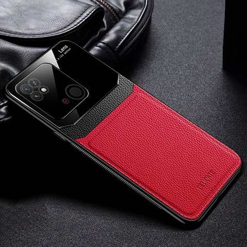 Silikon Hülle Handyhülle Gummi Schutzhülle Flexible Leder Tasche FL1 für Xiaomi Redmi 10 India Rot