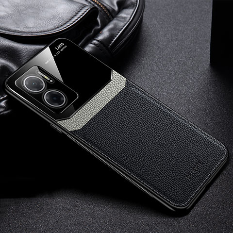 Silikon Hülle Handyhülle Gummi Schutzhülle Flexible Leder Tasche FL1 für Xiaomi Redmi 11 Prime 5G Schwarz