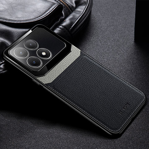 Silikon Hülle Handyhülle Gummi Schutzhülle Flexible Leder Tasche FL1 für Xiaomi Redmi K70 5G Schwarz