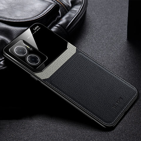 Silikon Hülle Handyhülle Gummi Schutzhülle Flexible Leder Tasche FL1 für Xiaomi Redmi Note 11E 5G Schwarz