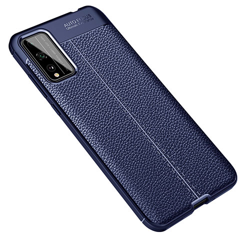 Silikon Hülle Handyhülle Gummi Schutzhülle Flexible Leder Tasche für Huawei Honor Play4T Pro Blau