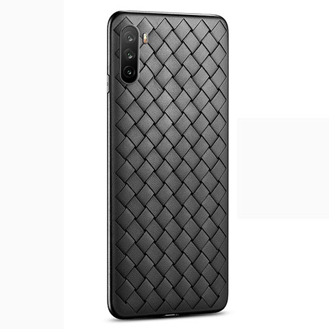 Silikon Hülle Handyhülle Gummi Schutzhülle Flexible Leder Tasche für Huawei Mate 40 Lite 5G Schwarz