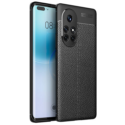 Silikon Hülle Handyhülle Gummi Schutzhülle Flexible Leder Tasche für Huawei Nova 8 Pro 5G Schwarz