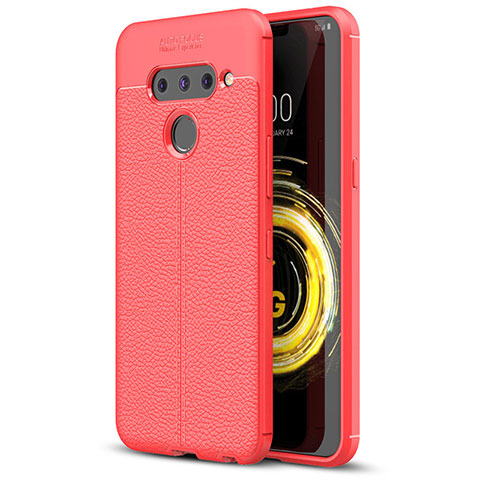 Silikon Hülle Handyhülle Gummi Schutzhülle Flexible Leder Tasche für LG V50 ThinQ 5G Rot