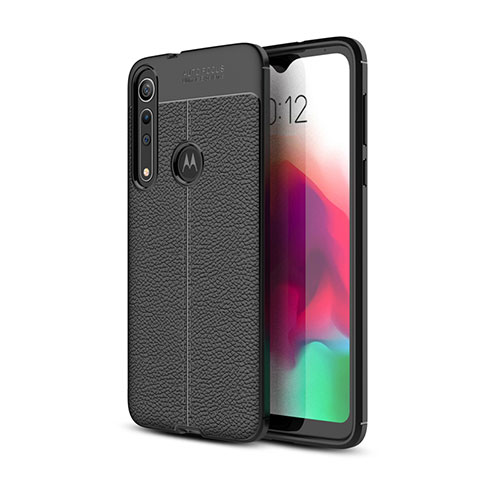 Silikon Hülle Handyhülle Gummi Schutzhülle Flexible Leder Tasche für Motorola Moto G8 Play Schwarz