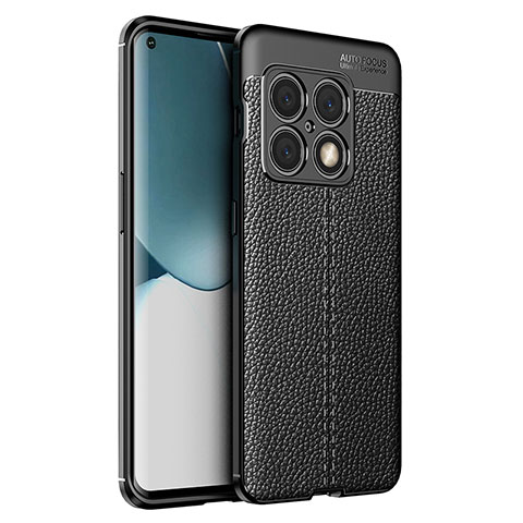 Silikon Hülle Handyhülle Gummi Schutzhülle Flexible Leder Tasche für OnePlus 10 Pro 5G Schwarz