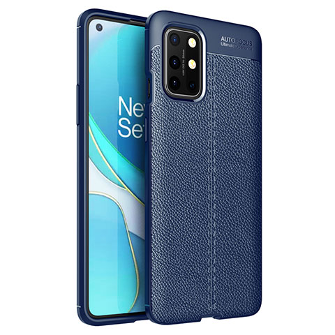 Silikon Hülle Handyhülle Gummi Schutzhülle Flexible Leder Tasche für OnePlus 8T 5G Blau