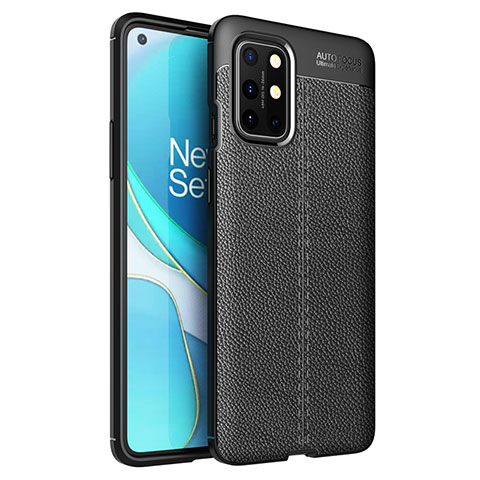 Silikon Hülle Handyhülle Gummi Schutzhülle Flexible Leder Tasche für OnePlus 8T 5G Schwarz