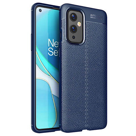 Silikon Hülle Handyhülle Gummi Schutzhülle Flexible Leder Tasche für OnePlus 9 5G Blau