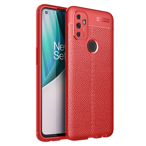 Silikon Hülle Handyhülle Gummi Schutzhülle Flexible Leder Tasche für OnePlus Nord N100 Rot