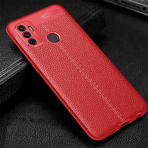 Silikon Hülle Handyhülle Gummi Schutzhülle Flexible Leder Tasche für Oppo A32 Rot