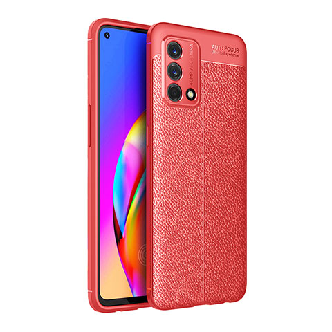 Silikon Hülle Handyhülle Gummi Schutzhülle Flexible Leder Tasche für Oppo A74 4G Rot