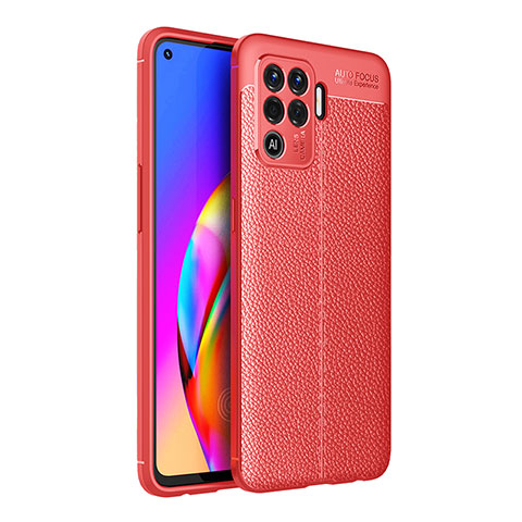 Silikon Hülle Handyhülle Gummi Schutzhülle Flexible Leder Tasche für Oppo A94 4G Rot