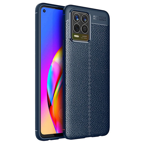 Silikon Hülle Handyhülle Gummi Schutzhülle Flexible Leder Tasche für Realme 8 Pro Blau