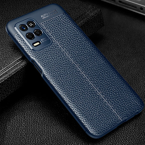 Silikon Hülle Handyhülle Gummi Schutzhülle Flexible Leder Tasche für Realme 8s 5G Blau