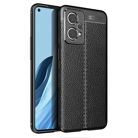 Silikon Hülle Handyhülle Gummi Schutzhülle Flexible Leder Tasche für Realme 9 Pro+ Plus 5G Schwarz