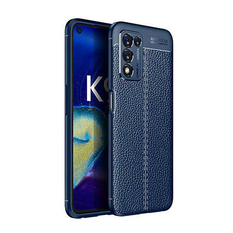 Silikon Hülle Handyhülle Gummi Schutzhülle Flexible Leder Tasche für Realme Q3s 5G Blau