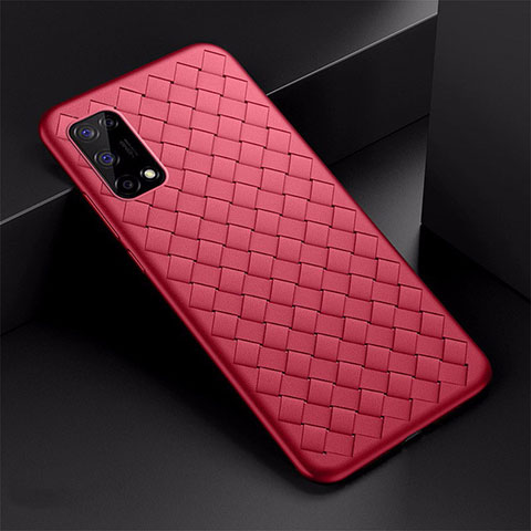 Silikon Hülle Handyhülle Gummi Schutzhülle Flexible Leder Tasche für Realme V5 5G Rot