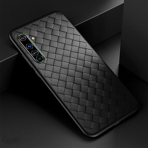 Silikon Hülle Handyhülle Gummi Schutzhülle Flexible Leder Tasche für Realme X50 Pro 5G Schwarz