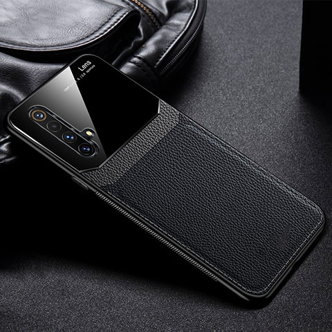 Silikon Hülle Handyhülle Gummi Schutzhülle Flexible Leder Tasche für Realme X50t 5G Schwarz