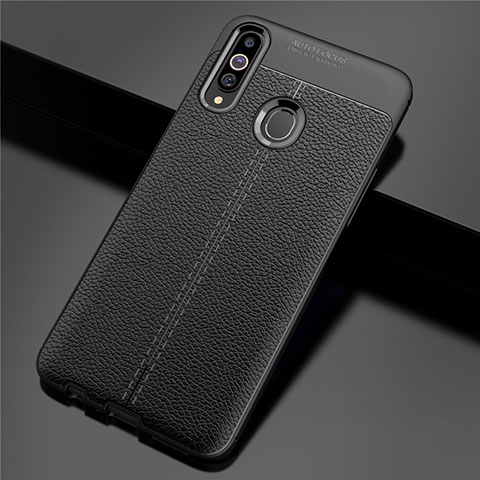 Silikon Hülle Handyhülle Gummi Schutzhülle Flexible Leder Tasche für Samsung Galaxy A20s Schwarz