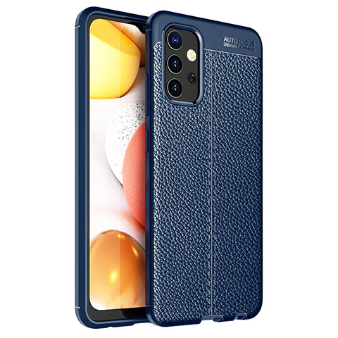 Silikon Hülle Handyhülle Gummi Schutzhülle Flexible Leder Tasche für Samsung Galaxy A32 4G Blau