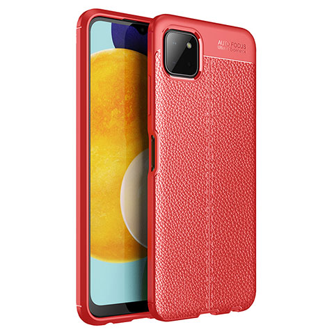 Silikon Hülle Handyhülle Gummi Schutzhülle Flexible Leder Tasche für Samsung Galaxy F42 5G Rot