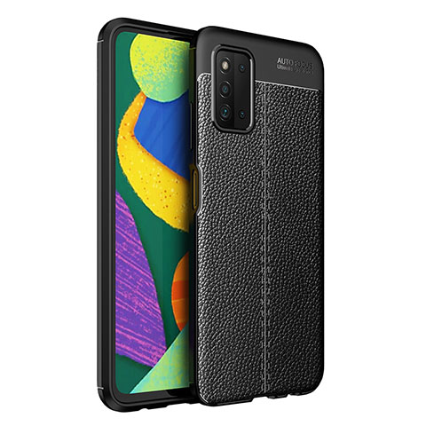 Silikon Hülle Handyhülle Gummi Schutzhülle Flexible Leder Tasche für Samsung Galaxy F52 5G Schwarz