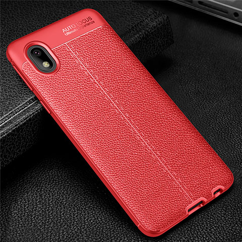 Silikon Hülle Handyhülle Gummi Schutzhülle Flexible Leder Tasche für Samsung Galaxy M01 Core Rot