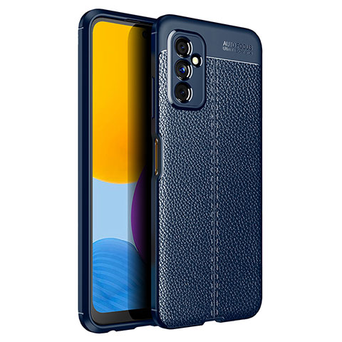 Silikon Hülle Handyhülle Gummi Schutzhülle Flexible Leder Tasche für Samsung Galaxy M52 5G Blau