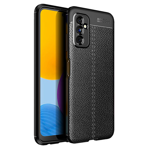 Silikon Hülle Handyhülle Gummi Schutzhülle Flexible Leder Tasche für Samsung Galaxy M52 5G Schwarz