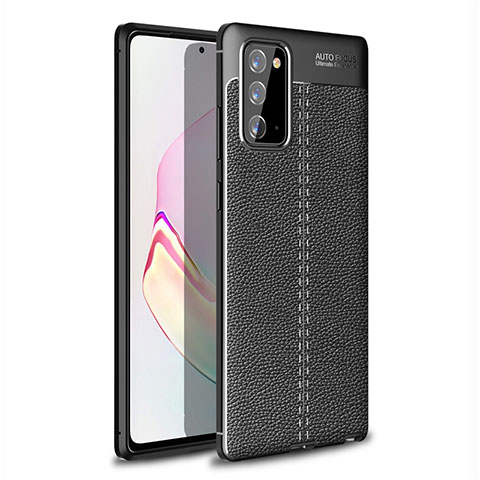 Silikon Hülle Handyhülle Gummi Schutzhülle Flexible Leder Tasche für Samsung Galaxy Note 20 Plus 5G Schwarz