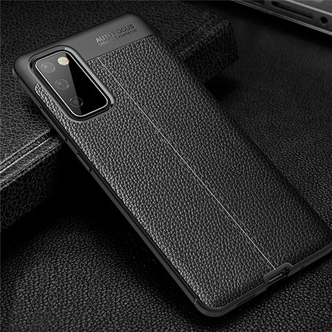 Silikon Hülle Handyhülle Gummi Schutzhülle Flexible Leder Tasche für Samsung Galaxy S20 Lite 5G Schwarz