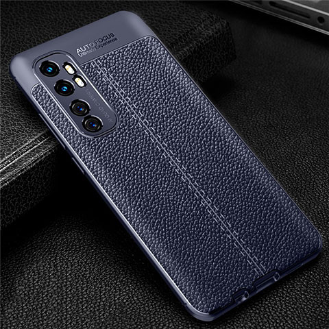 Silikon Hülle Handyhülle Gummi Schutzhülle Flexible Leder Tasche für Xiaomi Mi Note 10 Lite Blau