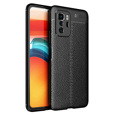 Silikon Hülle Handyhülle Gummi Schutzhülle Flexible Leder Tasche für Xiaomi Poco X3 GT 5G Schwarz