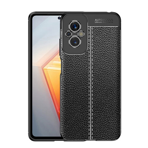 Silikon Hülle Handyhülle Gummi Schutzhülle Flexible Leder Tasche für Xiaomi Redmi 11 Prime 4G Schwarz