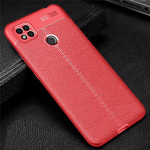 Silikon Hülle Handyhülle Gummi Schutzhülle Flexible Leder Tasche für Xiaomi Redmi 9C NFC Rot