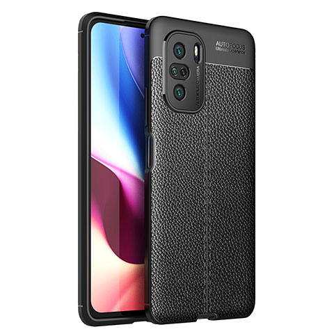 Silikon Hülle Handyhülle Gummi Schutzhülle Flexible Leder Tasche für Xiaomi Redmi K40 Pro 5G Schwarz